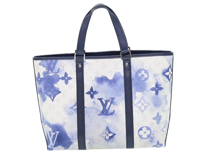LOUIS VUITTON Borsa da Weekend Monogram Water Color PM Blu M45756 Auth 50808S - vue 2