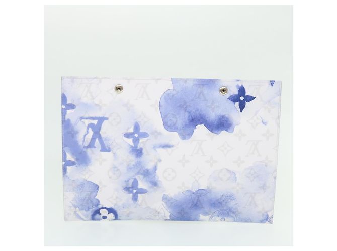 LOUIS VUITTON Borsa da Weekend Monogram Water Color PM Blu M45756 Auth 50808S - vue 23