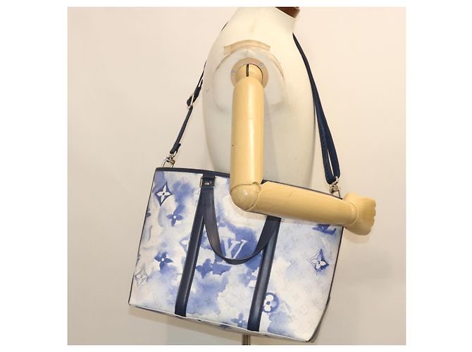 LOUIS VUITTON Borsa da Weekend Monogram Water Color PM Blu M45756 Auth 50808S - vue 30