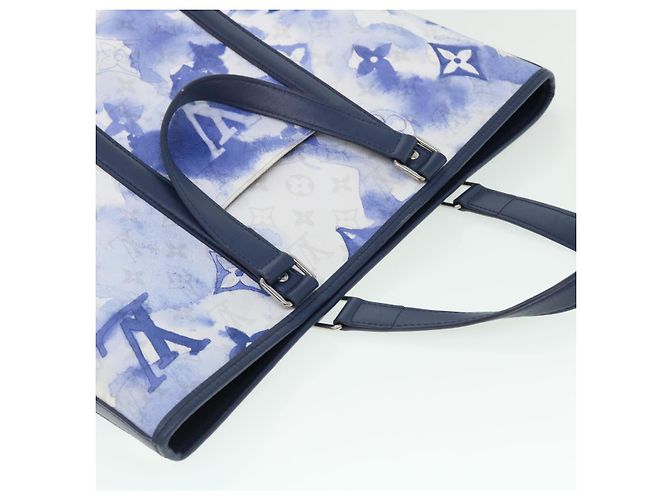 LOUIS VUITTON Borsa da Weekend Monogram Water Color PM Blu M45756 Auth 50808S - vue 6