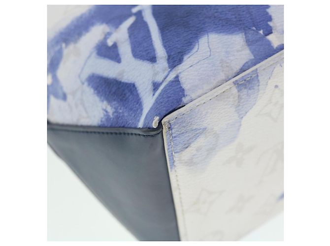LOUIS VUITTON Borsa da Weekend Monogram Water Color PM Blu M45756 Auth 50808S - vue 9