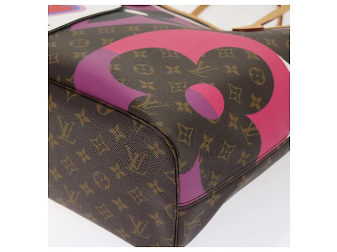 LOUIS VUITTON Monogram Game On Neverfull MM Borsa Tote M57452 LV Auth 51264S Monogramma - vista 9