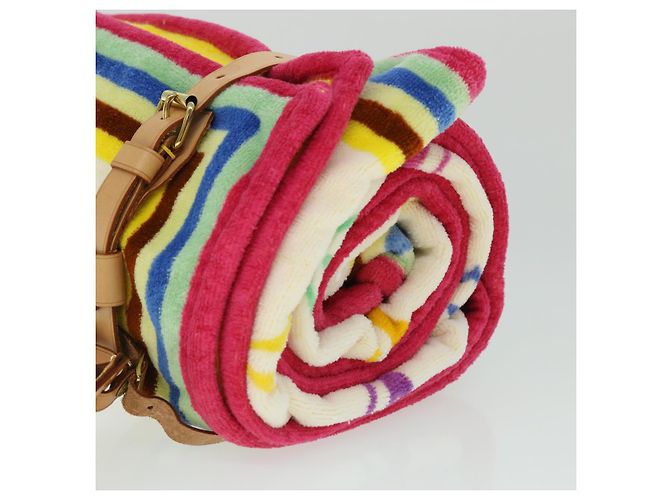LOUIS VUITTON Monogram Multicolor Towel EDITION LIMITED 174 Cotton Auth 52532S White - view 7