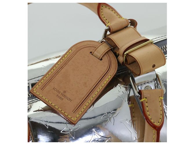 LOUIS VUITTON Borsa Keepall Bandoulière 50 Specchio Argento M45886 LV Auth 53414S - vista 17