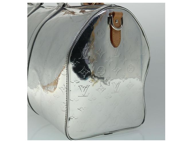 LOUIS VUITTON Borsa Keepall Bandoulière 50 Specchio Argento M45886 LV Auth 53414S - vista 4