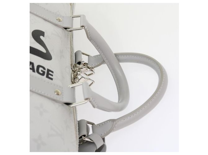 LOUIS VUITTON Monogram Bianco Keepall Bandouliere 50 Borsa M44643 LV Auth 55862S - vista 14