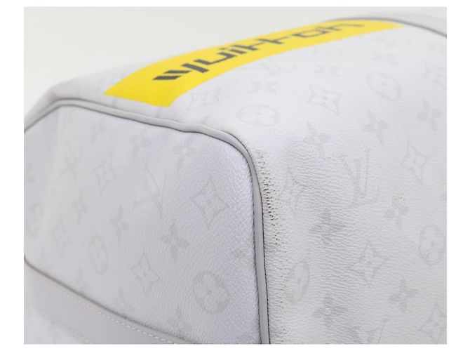 LOUIS VUITTON Monogram Bianco Keepall Bandouliere 50 Borsa M44643 LV Auth 55862S - vista 16