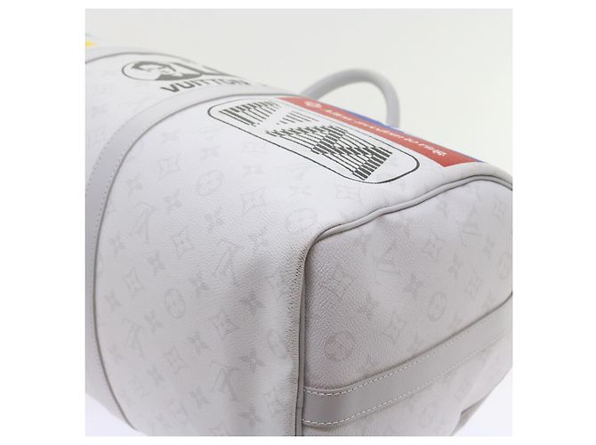 LOUIS VUITTON Monogram Bianco Keepall Bandouliere 50 Borsa M44643 LV Auth 55862S - vista 17