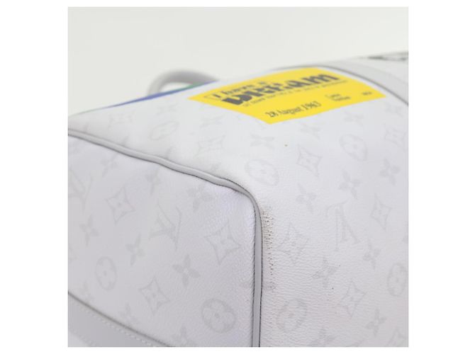 LOUIS VUITTON Monogram Bianco Keepall Bandouliere 50 Borsa M44643 LV Auth 55862S - vista 18