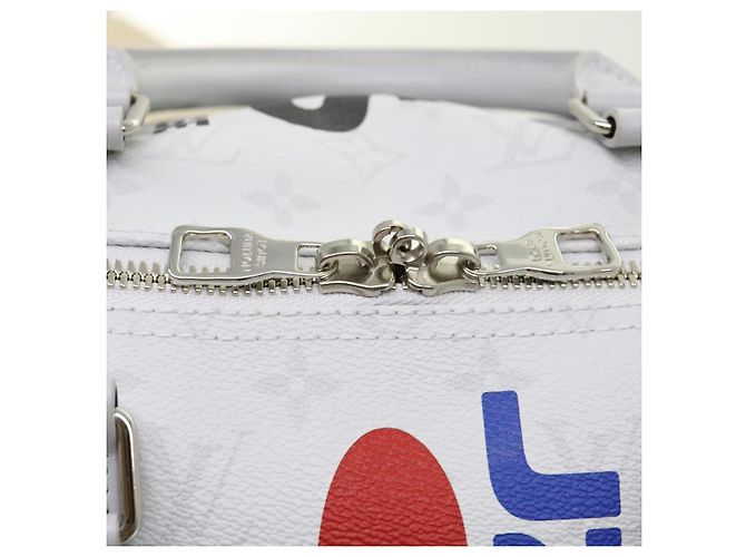 LOUIS VUITTON Monogram Bianco Keepall Bandouliere 50 Borsa M44643 LV Auth 55862S - vista 21
