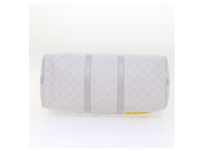 LOUIS VUITTON Monogram Bianco Keepall Bandouliere 50 Borsa M44643 LV Auth 55862S - vista 5