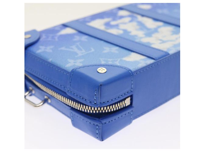 LOUIS VUITTON Monogram Clouds Soft Trunk Wallet Borsa a Spalla M45432 Auth 55808S Bianco Blu chiaro - vista 14