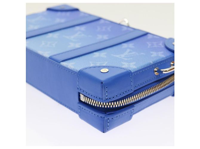 LOUIS VUITTON Monogram Clouds Soft Trunk Wallet Borsa a Spalla M45432 Auth 55808S Bianco Blu chiaro - vista 15