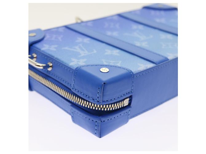 LOUIS VUITTON Monogram Clouds Soft Trunk Wallet Borsa a Spalla M45432 Auth 55808S Bianco Blu chiaro - vista 16