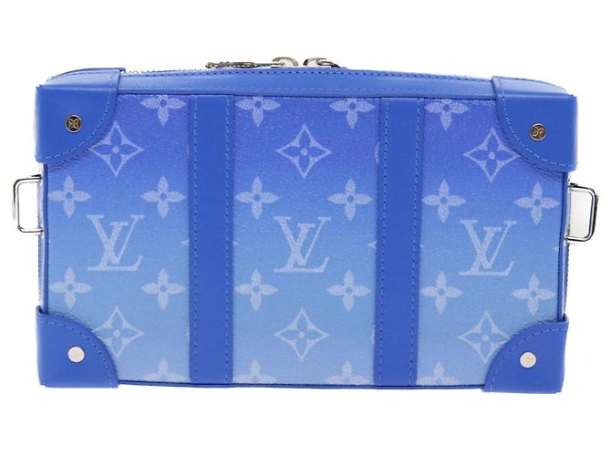 LOUIS VUITTON Monogram Clouds Soft Trunk Wallet Borsa a Spalla M45432 Auth 55808S Bianco Blu chiaro - vista 2