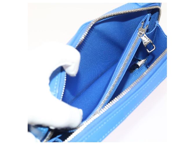 LOUIS VUITTON Monogram Clouds Soft Trunk Wallet Borsa a Spalla M45432 Auth 55808S Bianco Blu chiaro - vista 22