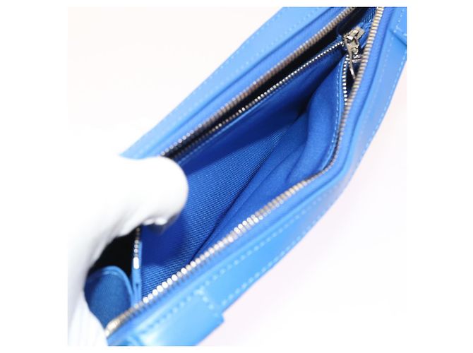 LOUIS VUITTON Monogram Clouds Soft Trunk Wallet Borsa a Spalla M45432 Auth 55808S Bianco Blu chiaro - vista 23