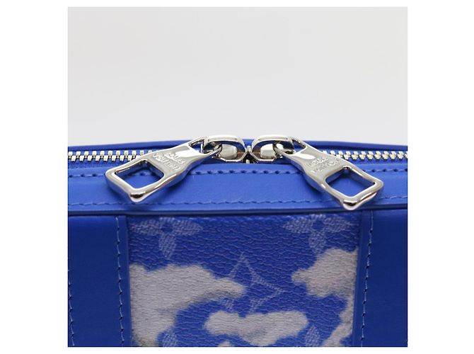 LOUIS VUITTON Monogram Clouds Soft Trunk Wallet Borsa a Spalla M45432 Auth 55808S Bianco Blu chiaro - vista 8