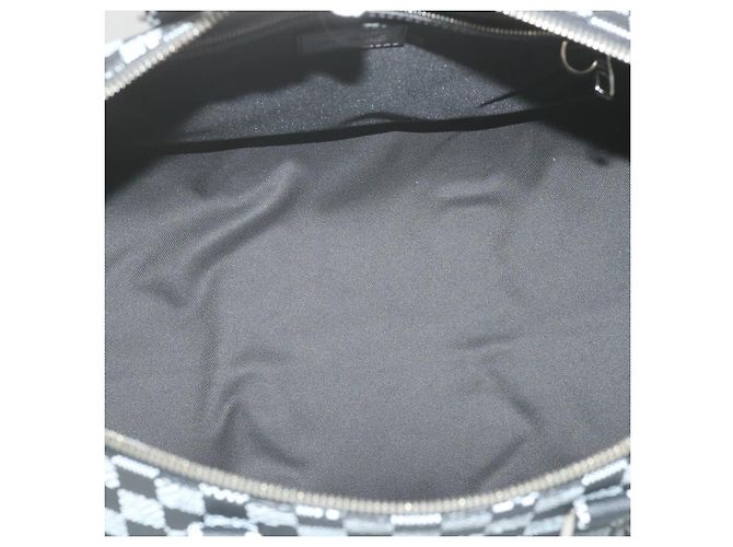 LOUIS VUITTON Keepall Bandouliere 50 Boston Damier Distorted N50028 Auth yk9432S Nero Bianco - vista 10