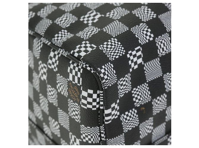 LOUIS VUITTON Keepall Bandouliere 50 Boston Damier Distorted N50028 Auth yk9432S Nero Bianco - vista 15