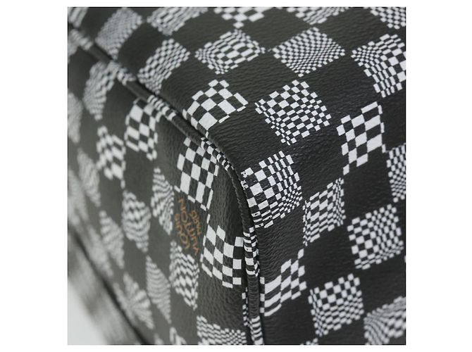 LOUIS VUITTON Keepall Bandouliere 50 Boston Damier Distorted N50028 Auth yk9432S Nero Bianco - vista 17