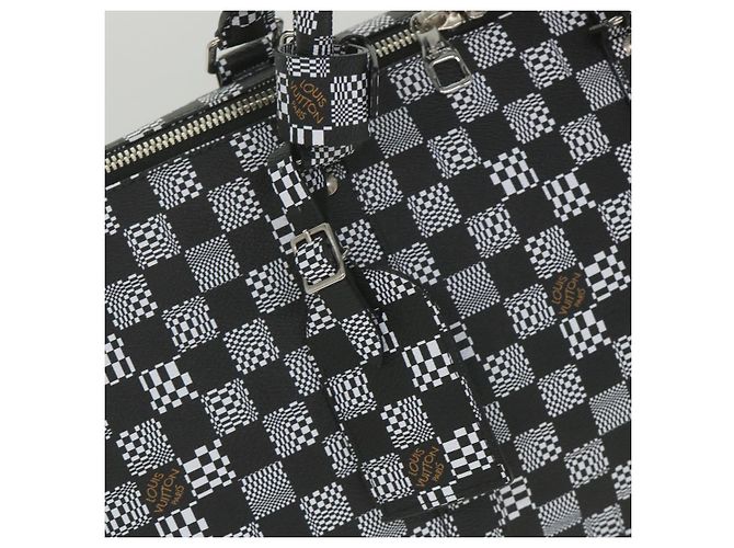 LOUIS VUITTON Keepall Bandouliere 50 Boston Damier Distorted N50028 Auth yk9432S Nero Bianco - vista 18