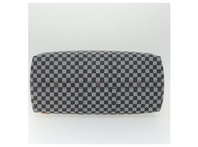LOUIS VUITTON Keepall Bandouliere 50 Boston Damier Distorted N50028 Auth yk9432S Nero Bianco - vista 5