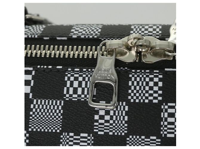 LOUIS VUITTON Keepall Bandouliere 50 Boston Damier Distorted N50028 Auth yk9432S Nero Bianco - vista 9