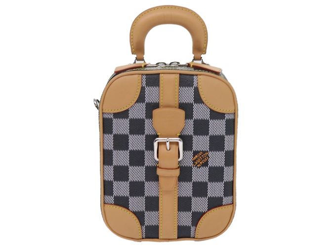 LOUIS VUITTON Borsa a mano verticale Damier Versette Bianco Nero N60273 Auth ar11067S - vista 13