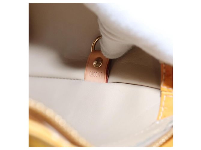 LOUIS VUITTON Monogram Vernis Houston Borsa a Mano Beige M91004 LV Auth BA1139 - vista 12