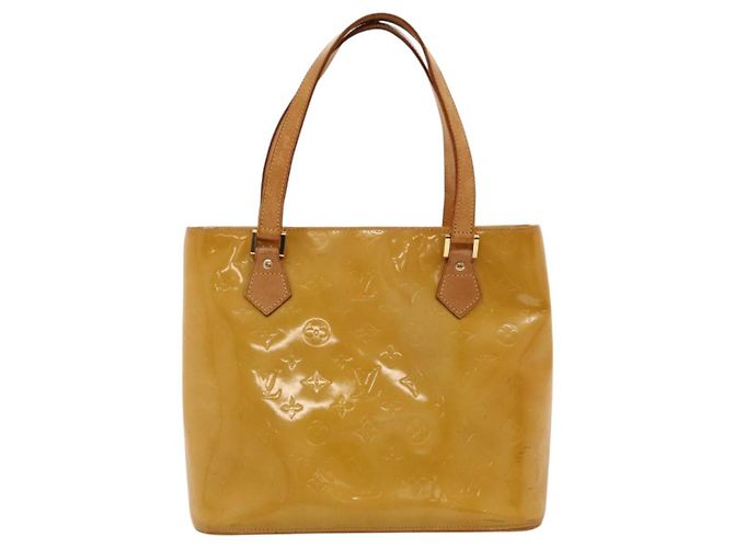 LOUIS VUITTON Monogram Vernis Houston Borsa a Mano Beige M91004 LV Auth BA1139 - vista 13