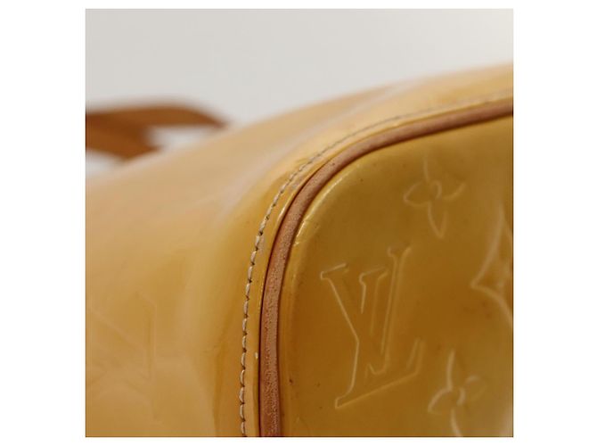 LOUIS VUITTON Monogram Vernis Houston Borsa a Mano Beige M91004 LV Auth BA1139 - vista 15