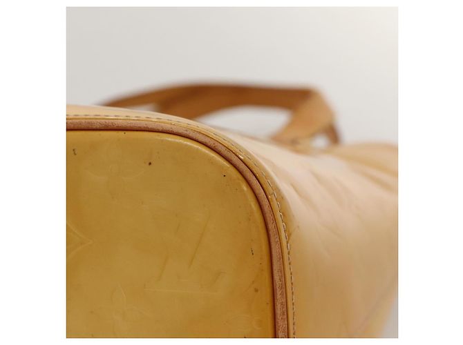 LOUIS VUITTON Monogram Vernis Houston Borsa a Mano Beige M91004 LV Auth BA1139 - vista 16