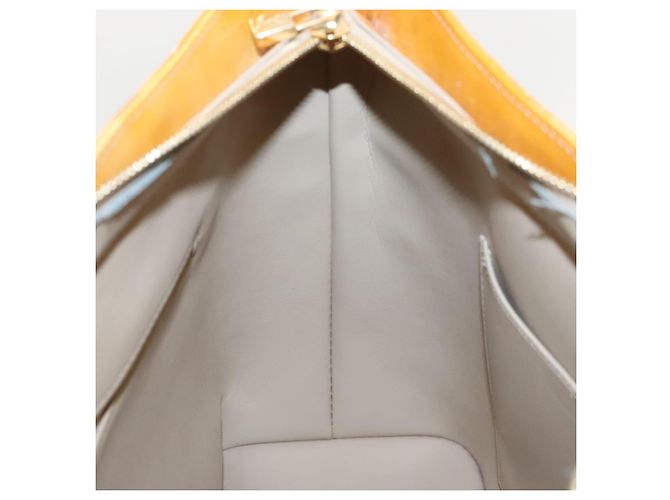 LOUIS VUITTON Monogram Vernis Houston Borsa a Mano Beige M91004 LV Auth BA1139 - vista 18