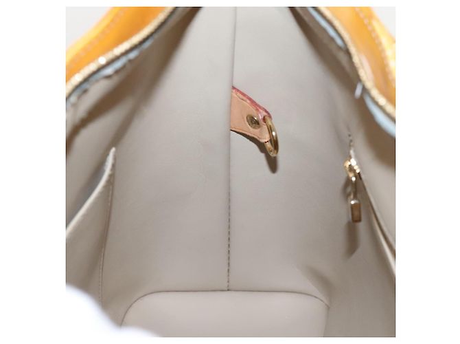 LOUIS VUITTON Monogram Vernis Houston Borsa a Mano Beige M91004 LV Auth BA1139 - vista 19