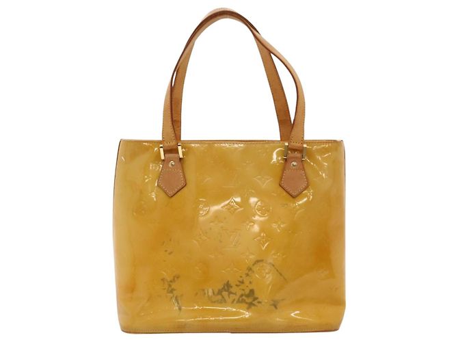 LOUIS VUITTON Monogram Vernis Houston Borsa a Mano Beige M91004 LV Auth BA1139 - vista 2