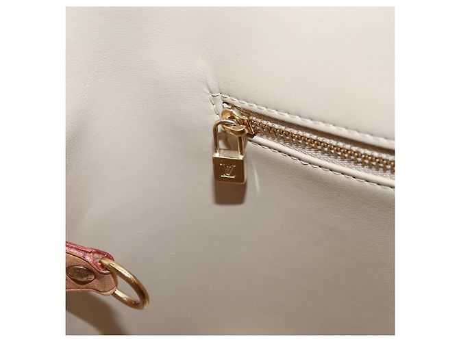 LOUIS VUITTON Monogram Vernis Houston Borsa a Mano Beige M91004 LV Auth BA1139 - vista 20