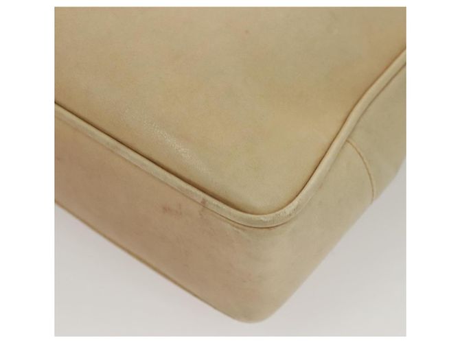 CHANEL COCO Borsa a Spalla Mark in Pelle di Pecora Beige Oro CC Auth BA1376 D'oro - vista 12