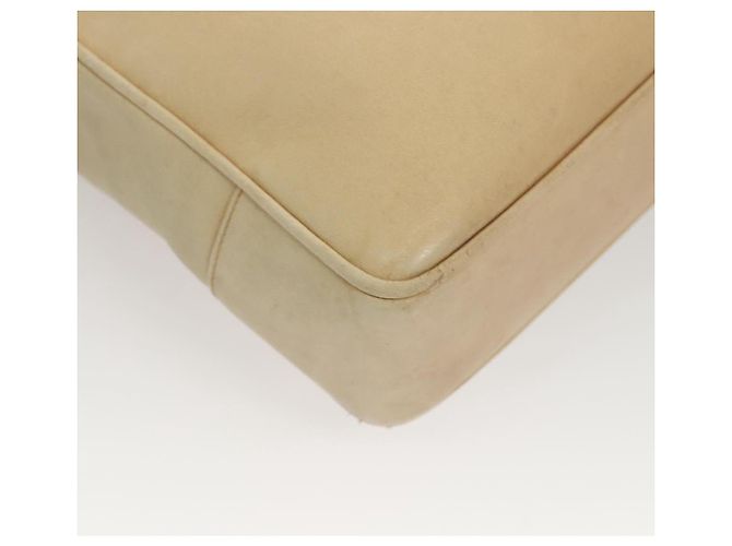 CHANEL COCO Borsa a Spalla Mark in Pelle di Pecora Beige Oro CC Auth BA1376 D'oro - vista 13