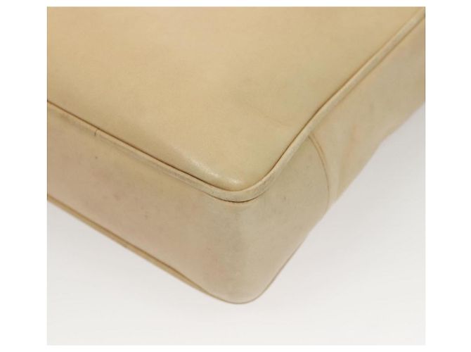 CHANEL COCO Borsa a Spalla Mark in Pelle di Pecora Beige Oro CC Auth BA1376 D'oro - vista 14