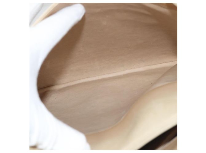 CHANEL COCO Borsa a Spalla Mark in Pelle di Pecora Beige Oro CC Auth BA1376 D'oro - vista 24