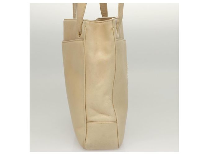 CHANEL COCO Borsa a Spalla Mark in Pelle di Pecora Beige Oro CC Auth BA1376 D'oro - vista 6