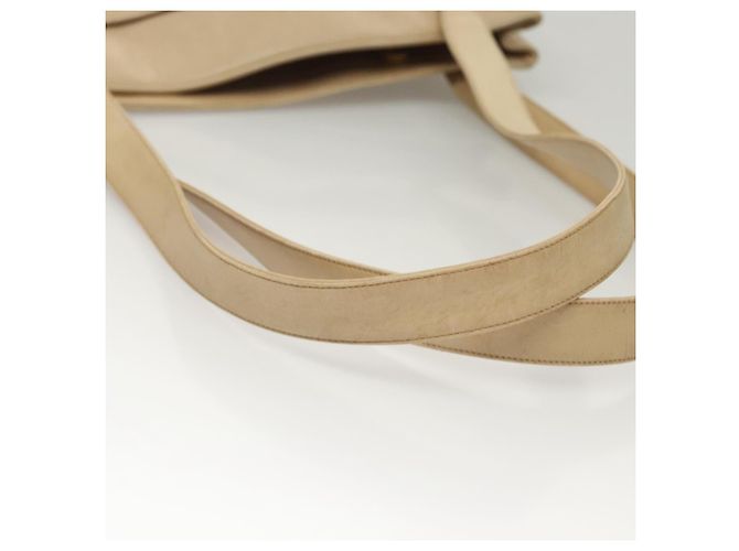 CHANEL COCO Borsa a Spalla Mark in Pelle di Pecora Beige Oro CC Auth BA1376 D'oro - vista 8
