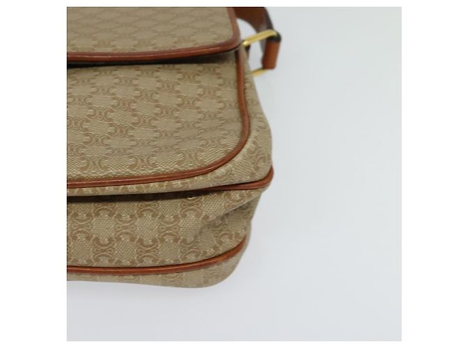 Céline Borsa a spalla in tela Macadam CELINE PVC beige oro Auth 118350 D'oro - vista 11