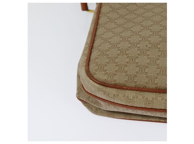 Céline Borsa a spalla in tela Macadam CELINE PVC beige oro Auth 118350 D'oro - vista 12
