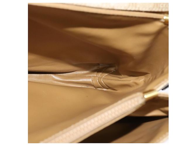 Céline Borsa a spalla in tela Macadam CELINE PVC beige oro Auth 118350 D'oro - vista 18