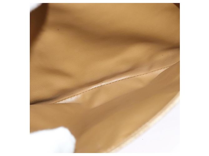 Céline Borsa a spalla in tela Macadam CELINE PVC beige oro Auth 118350 D'oro - vista 20