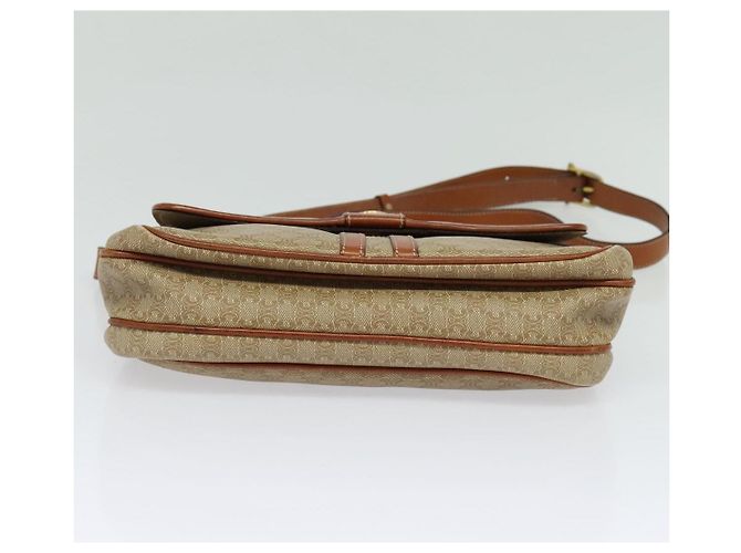 Céline Borsa a spalla in tela Macadam CELINE PVC beige oro Auth 118350 D'oro - vista 9