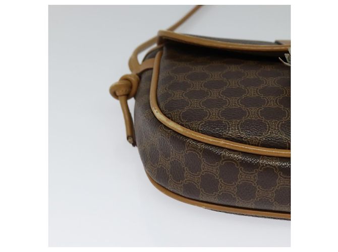 Céline Borsa a spalla in tela Macadam CELINE in pelle PVC marrone oro Auth sw330 D'oro - vista 10