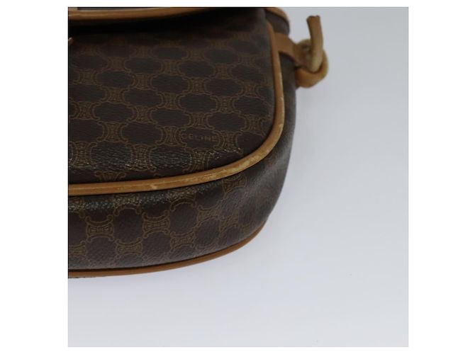 Céline Borsa a spalla in tela Macadam CELINE in pelle PVC marrone oro Auth sw330 D'oro - vista 11